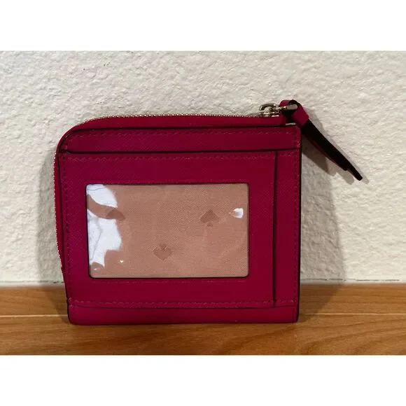 Kate Spade Deep Magenta Cameron Small L-Zip Wallet - Picture 2 of 7